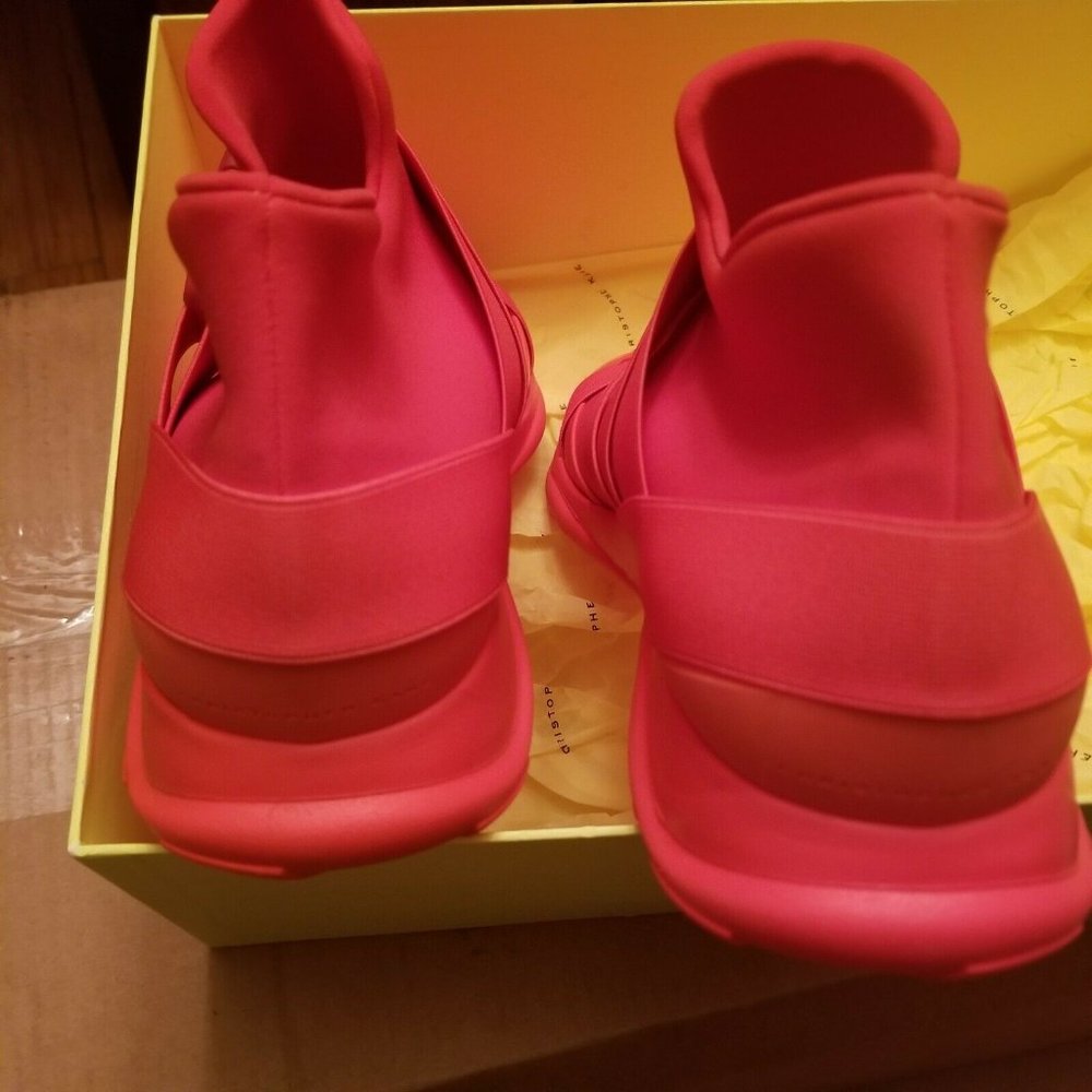 Christopher Kane Neoprene Buckled High Tops Solar Sun Yellow EU 40 MSRP $445 - Picture 11 of 14